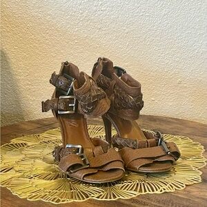 Boutique 9 Brown Buckle Heels